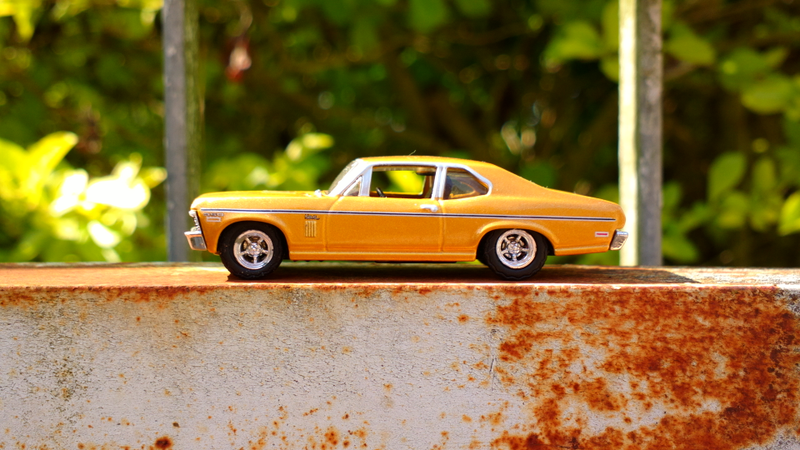 I really liked the light on this photo. Looks like a real car on a bridge